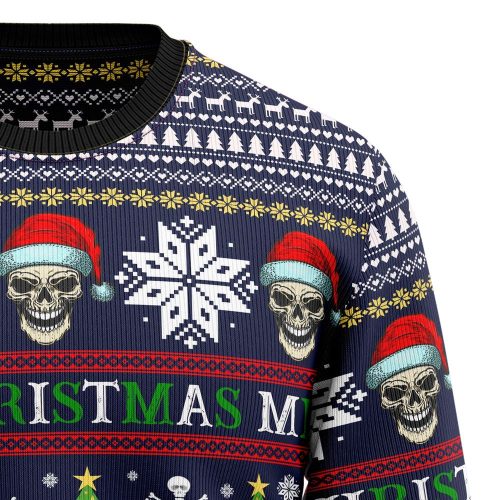 Skull Christmas Ugly Sweater – Xmas Ugly Sweater: Festive and Quirky Holiday Attire