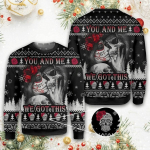 Skull Couple Ugly Christmas Sweater – You and Me We Got It! Festive Holiday Apparel