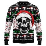 Get Festive with Skull Xmas Ugly Christmas Sweater – Unique Graphic Sweater