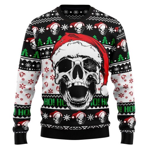 Get Festive with Skull Xmas Ugly Christmas Sweater – Unique Graphic Sweater