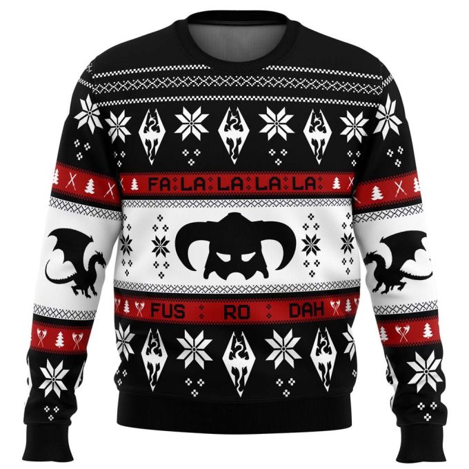 Level Up Your Festive Style with Skyrim Fusrodah Ugly Christmas Sweater