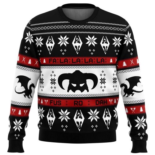 Level Up Your Festive Style with Skyrim Fusrodah Ugly Christmas Sweater