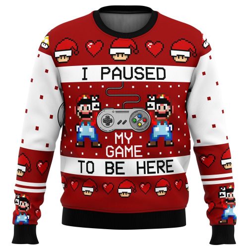 Get Festive with the SNES Ugly Christmas Sweater - Retro Gaming Holiday Attire!