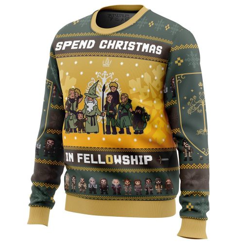 Fellowship Christmas Sweater: Celebrate with Lord of the Rings Ugly Sweater