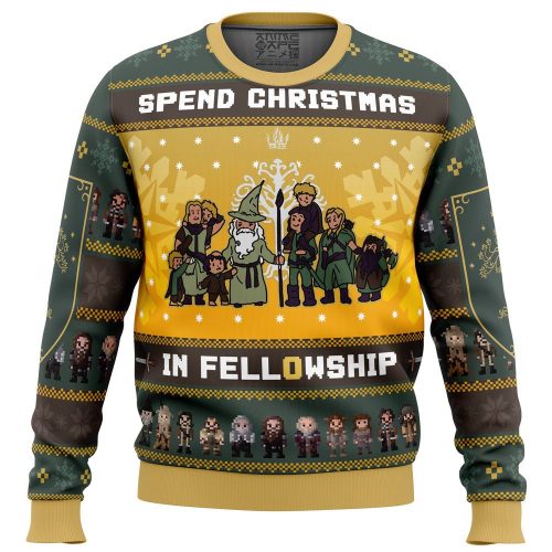 Fellowship Christmas Sweater: Celebrate with Lord of the Rings Ugly Sweater