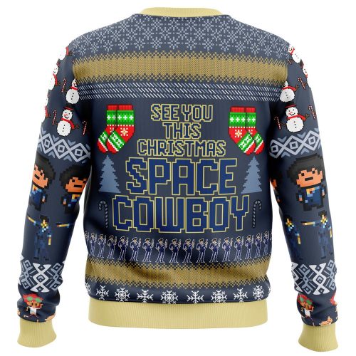 Spike Spiegel Cowboy Bebop Ugly Christmas Sweater – Festive Anime-Inspired Holiday Apparel