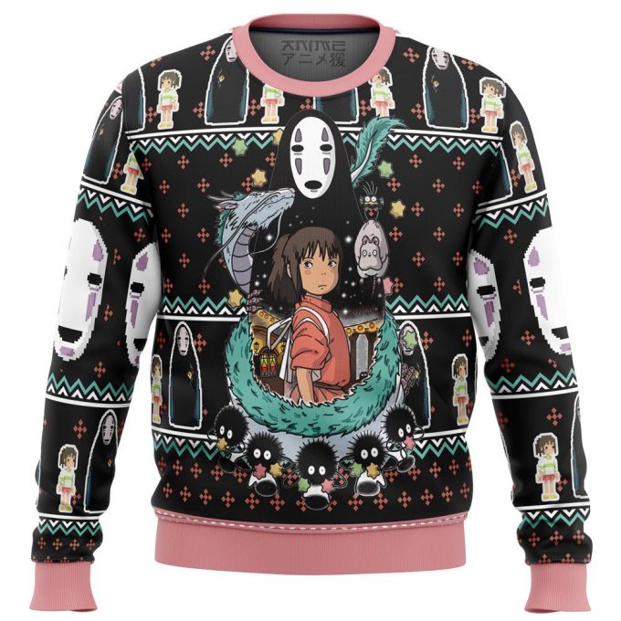Spirited Away Avatar Ugly Christmas Sweater: Festive & Unique Anime-Inspired Apparel