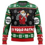 Get Festive with our Spoiler Christmas Santa Claus Ugly Christmas Sweater!