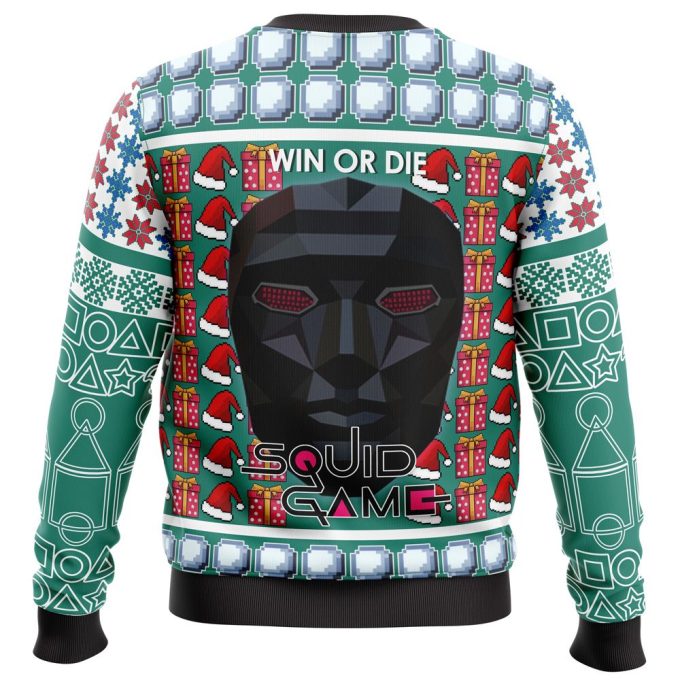 Squid Game Invitation Ugly Christmas Sweater: Festive & Trendy Attire for Holiday Parties!