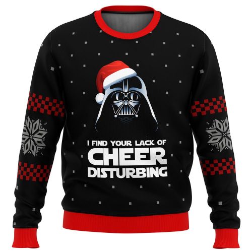 Embrace the Dark Side with Star Wars Vader Lack of Cheer Ugly Christmas Sweater