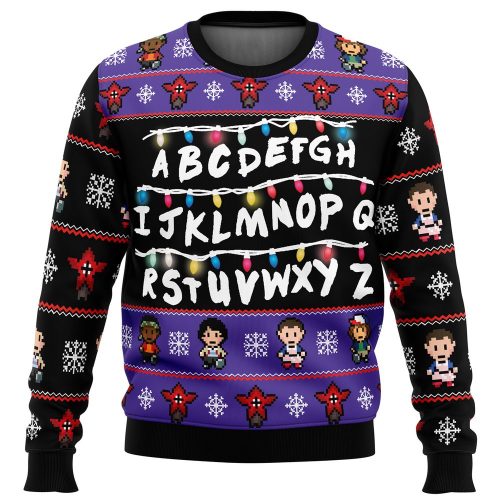 Get Festive with the Stranger Things Ugly Christmas Sweater - Limited Edition Fun for Fans!