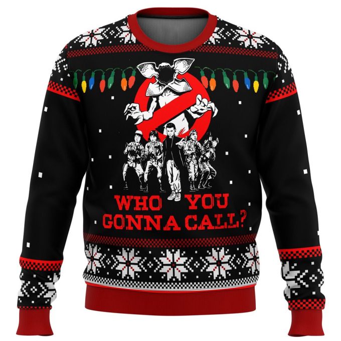 Get Festive with Stranger Things Ugly Christmas Sweater – Who You Gonna Call?