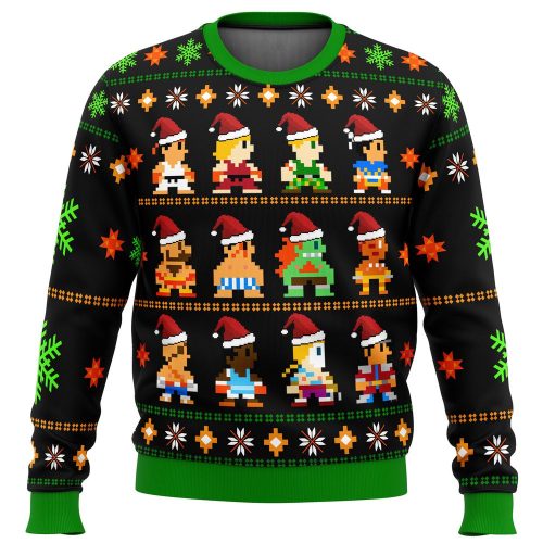 Get Festive with Street Fighter Classic Collection Ugly Christmas Sweater – Limited Edition
