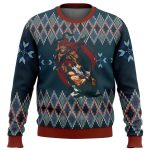 Get Festive with Street Fighter Ryu and Akuma Ugly Christmas Sweater – Perfect Holiday Gift!
