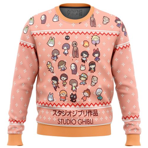 Get Festive with Studio Ghibli Cuties Ugly Christmas Sweater – Limited Edition!