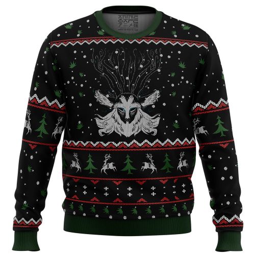 Forest Spirit Princess Mononoke Ugly Christmas Sweater – Studio Ghibli Miyazaki-Inspired Festive Attire