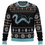 Studio Ghibli Haku Spirited Away Ugly Christmas Sweater – Miyazaki-Inspired Festive Attire