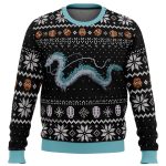 Studio Ghibli Haku Spirited Away Miyazaki Ugly Christmas Sweater: Festive Anime-Inspired Holiday Wear