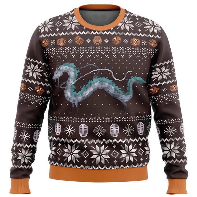 Get Festive with Studio Ghibli Spirits Ugly Christmas Sweater – Perfect Holiday Apparel!