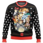 Studio Ghibli Xmas Main Ugly Christmas Sweater: Festive Anime-Inspired Design