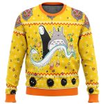 Get Festive with Studio Ghibli Yellow Ugly Christmas Sweater – Limited Edition!
