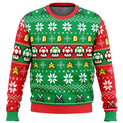 Get Festive with Super Mario Ugly Christmas Sweater - Perfect Holiday Apparel!
