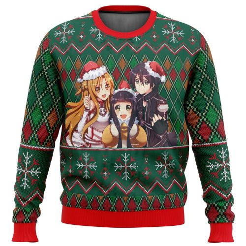Sword Art Online Ugly Christmas Sweater: Festive Anime-inspired Apparel