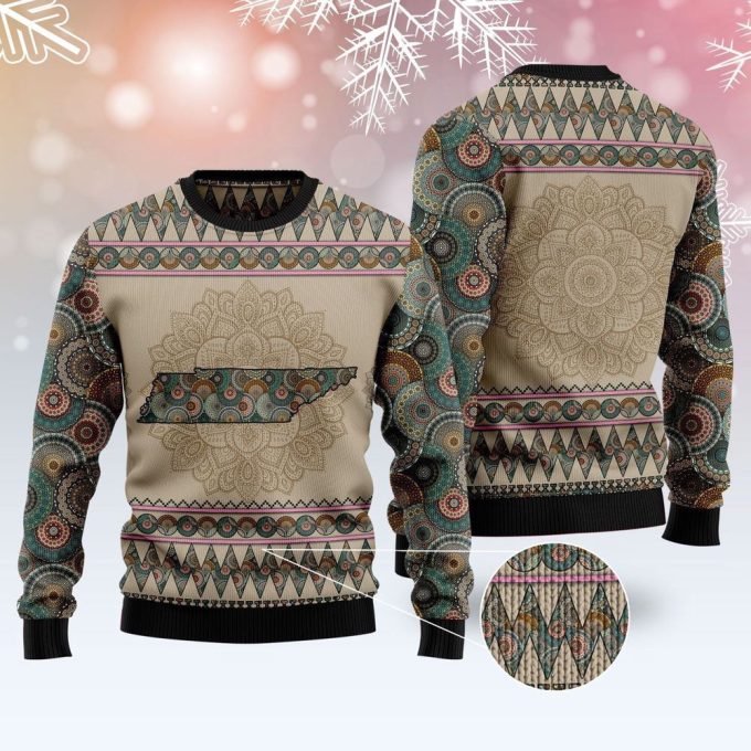 Shop Trendy Tennessee Mandala Unisex Christmas Sweater – Retro & Ugly Sweater