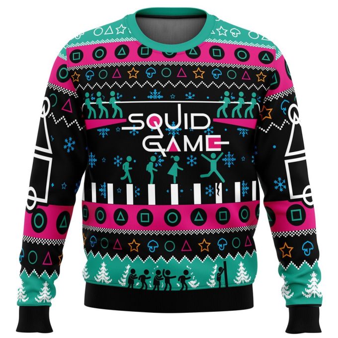 Get Festive with The Game is On Squid Game Christmas Sweater – Limited Edition Fun for the Holidays!