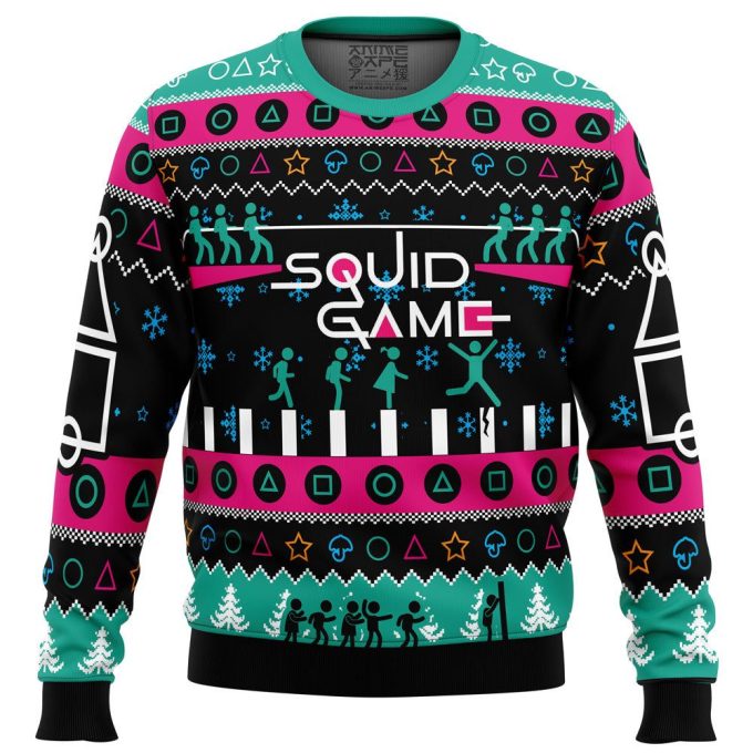 Get Festive with The Game is On Squid Game Christmas Sweater – Limited Edition Holiday Apparel