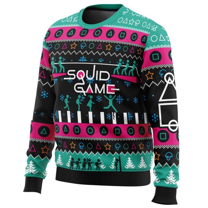 Get Festive with The Game is On Squid Game Christmas Sweater – Limited Edition Fun for the Holidays!