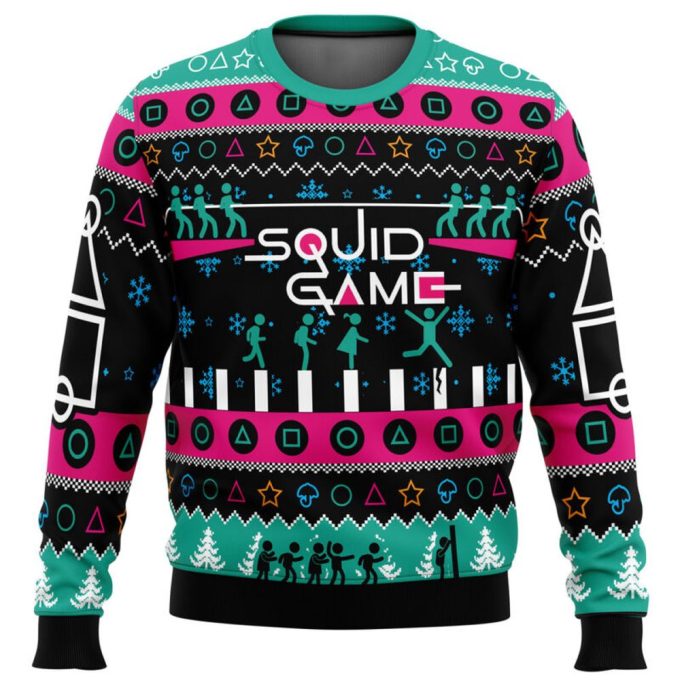 Get Festive with The Game is On Squid Game Christmas Sweater – Limited Edition Fun for the Holidays!
