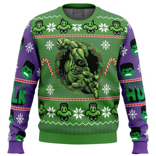 The Incredible Hulk Ugly Christmas Sweater: Festive Marvel Apparel for Hulk Fans!