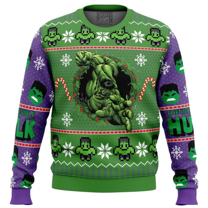 The Incredible Hulk Ugly Christmas Sweater: Festive Marvel Apparel for Hulk Fans!