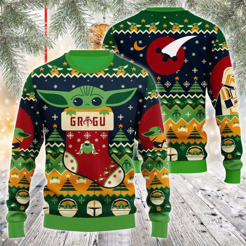 The Mandalorian & Grogu Christmas Ugly Sweater: Festive Star Wars Apparel