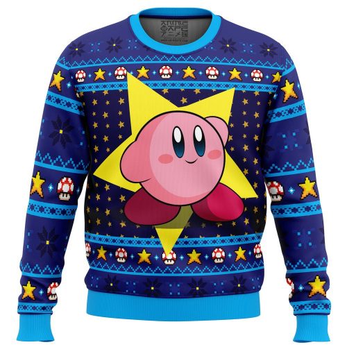 Get Festive with the Pink Hero Kirby s Dream Land Ugly Christmas Sweater