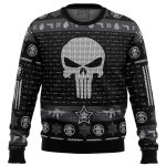 Get Festive with The Punisher Ugly Christmas Sweater Print – Limited Edition