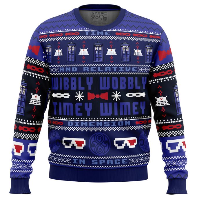 Get Festive with Timey Wimey Doctor Who Ugly Christmas Sweater!