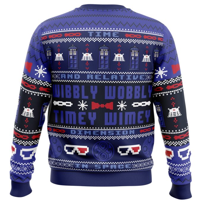 Get Festive with Timey Wimey Doctor Who Ugly Christmas Sweater!