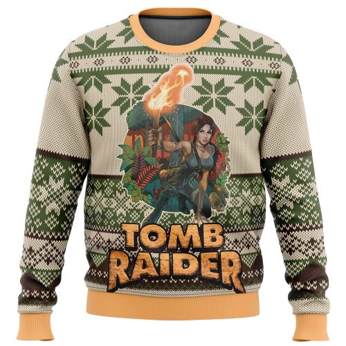 Tomb Raider Alt Ugly Christmas Sweater: Unique Gaming-Inspired Holiday Attire