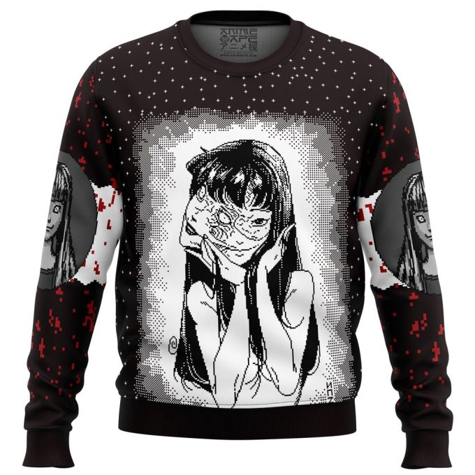 Tomie Junji Ito Ugly Christmas Sweater – Spooky & Festive Attire for the Holidays