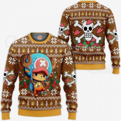 Shop the Tony Tony Chopper Ugly Christmas Sweater – One Piece Anime Xmas