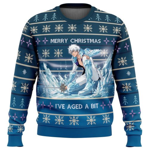 Toshiro Hitsugaya Bleach Ugly Christmas Sweater Thousand-Year Blood War Design