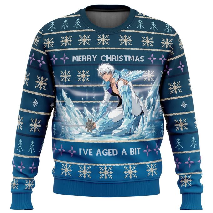 Toshiro Hitsugaya Bleach Ugly Christmas Sweater Thousand-Year Blood War Design