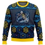 Trafalgar D Water Law Ugly Christmas Sweater – One Piece Anime Fans Holiday Apparel