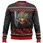 Get Festive with Trigun Vash Emblem Ugly Christmas Sweater – Limited Edition