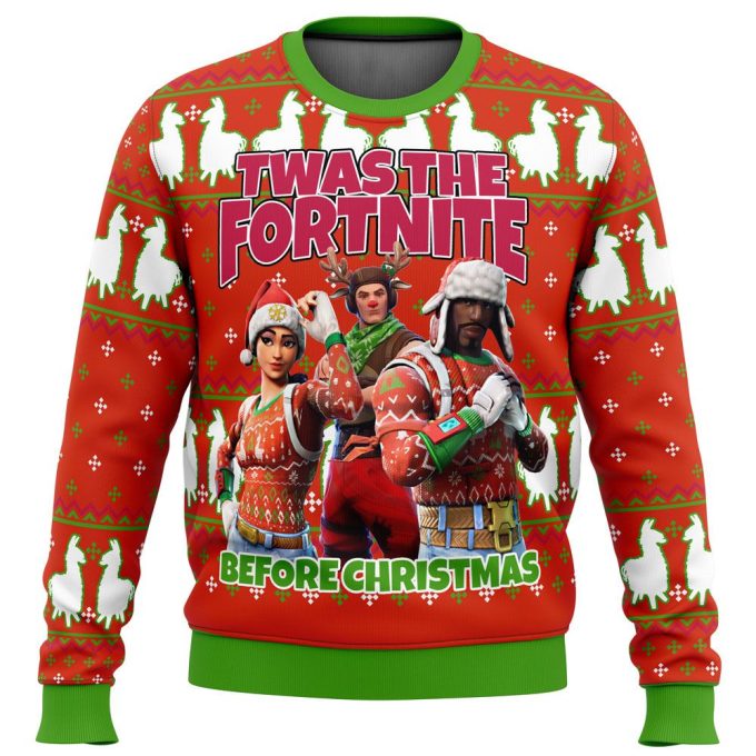 Get Festive with the Twas The Fortnite Ugly Christmas Sweater – Limited Edition