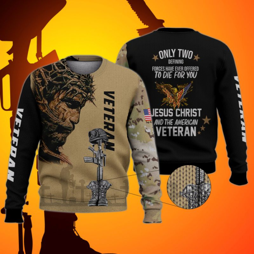 U S Veteran Ugly Christmas Sweater – Unisex Adult Apparel Unique Design Us5968