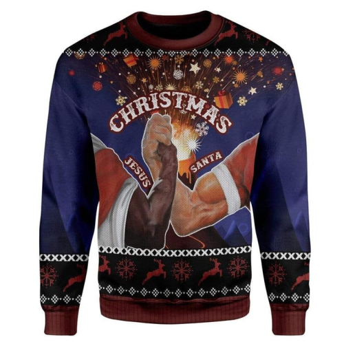 Get Festive with Ugly Sweater T-Shirts & Hoodies – Perfect Christmas Xmas Gift Santa & Jesus Apparel