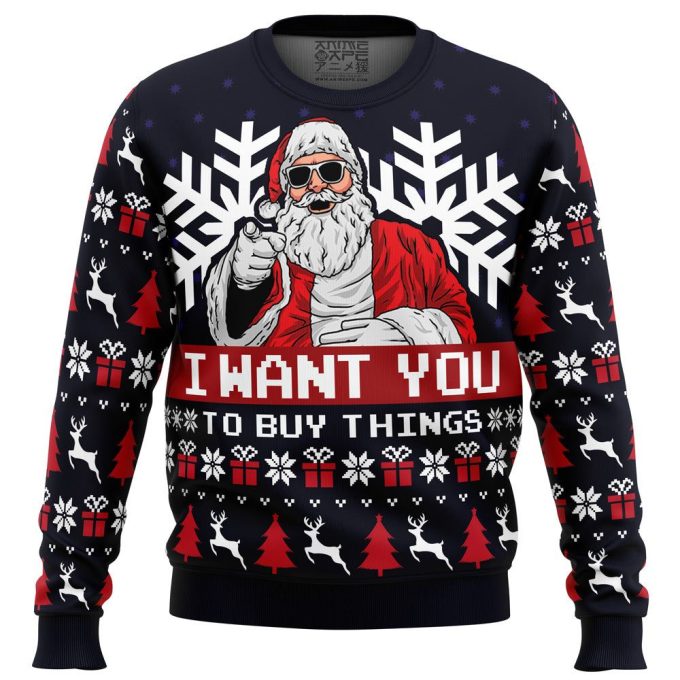 Get Festive with Uncle Santa Claus Ugly Christmas Sweater – Perfect Holiday Attire!